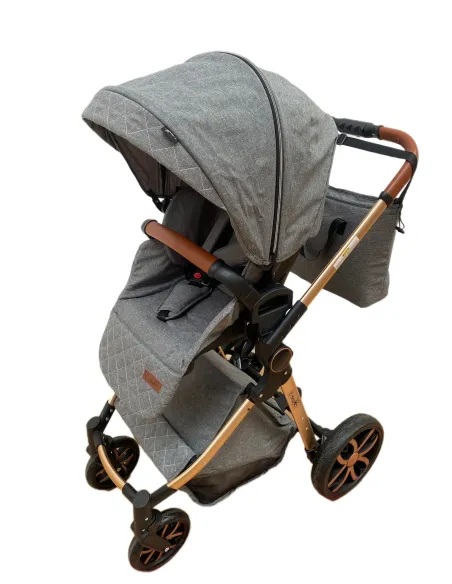 Carucior 3 in 1, 3 piese landou, sport si scoica, 0-36 luni, negru, RED-T6