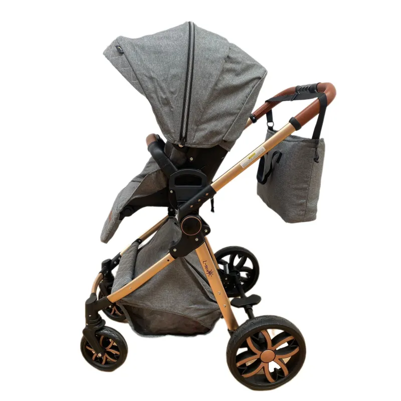 Carucior 3 in 1, 3 piese landou, sport si scoica, 0-36 luni, negru, RED-T6