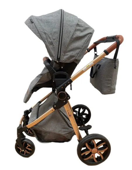 Carucior 3 in 1, 3 piese landou, sport si scoica, 0-36 luni, negru, RED-T6