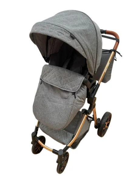 Carucior 3 in 1, 3 piese landou, sport si scoica, 0-36 luni, negru, RED-T6