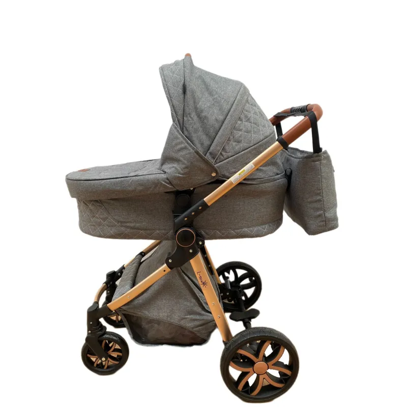 Carucior 3 in 1, 3 piese landou, sport si scoica, 0-36 luni, negru, RED-T6