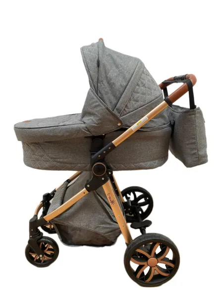 Carucior 3 in 1, 3 piese landou, sport si scoica, 0-36 luni, negru, RED-T6