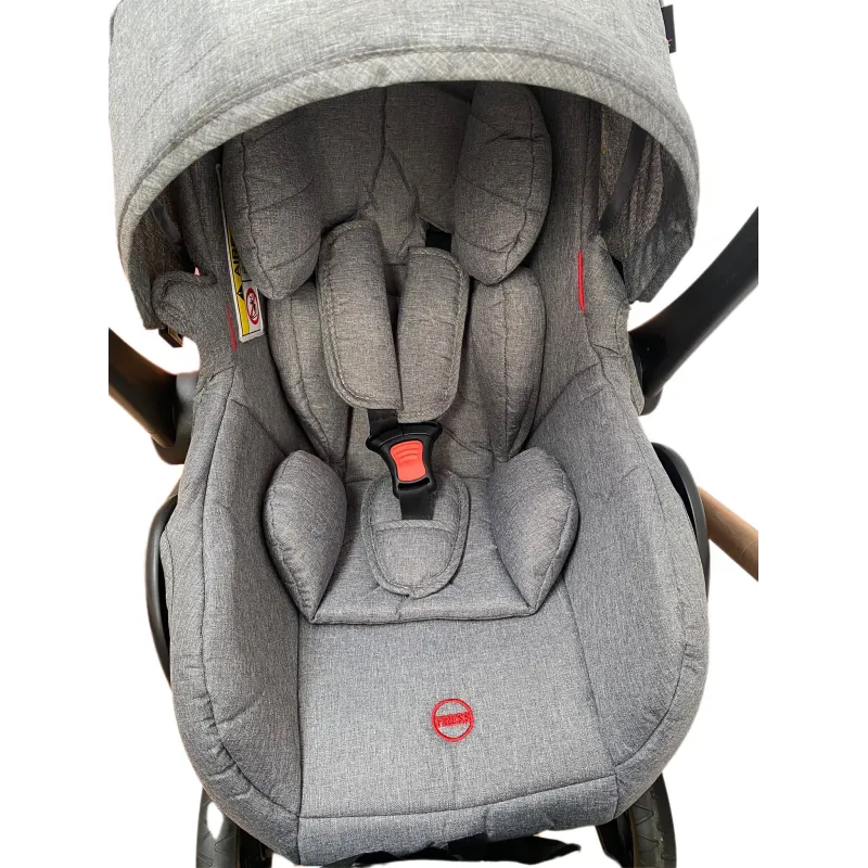 Carucior 3 in 1, 3 piese landou, sport si scoica, 0-36 luni, negru, RED-T6