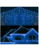 Instalație Crăciun 12m 300 LED Albastru – Turturi Franjuri