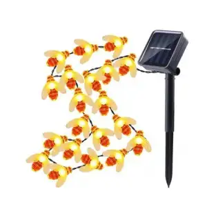 Instalatie solara cu 50 albinute LED, interior-exterior, senzor miscare multicolor 2