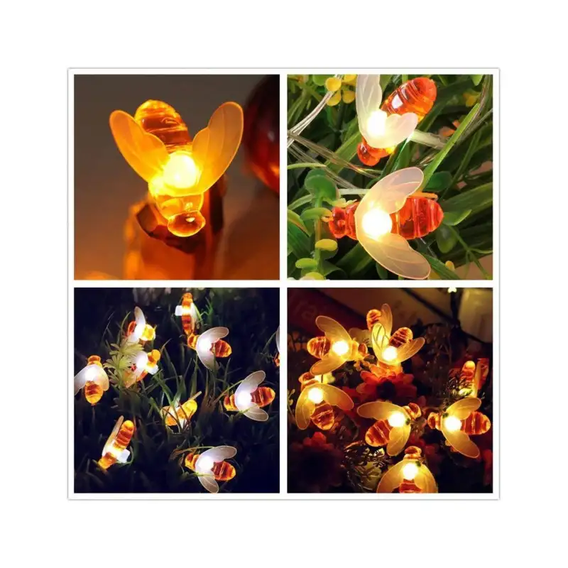 Instalatie solara cu 50 albinute LED, interior-exterior, senzor miscare multicolor