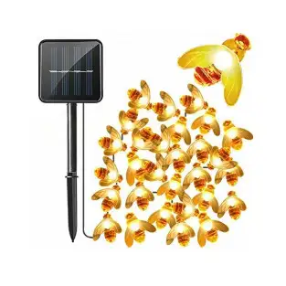 Instalatie solara cu 50 albinute LED, interior-exterior, senzor miscare multicolor