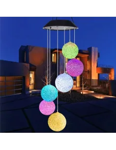 Decoratiune cu 6 globuri cu incarcare solara si jocuri de lumini pentru gradina 2