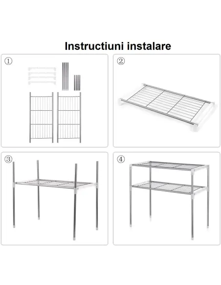 Etajera tip raft multifunctional pentru bucatarie sau baie Multi Storage Rack