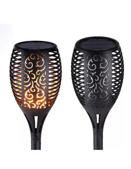 Set 4x lampa solara felinar  tip torta cu efect flacara