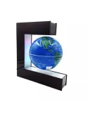 Glob care leviteaza cu leduri ,culoare albastru ,diametru glob 15cm