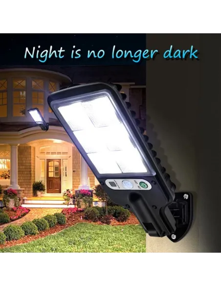 Set 5 x Lampi Solare de Perete cu 72 LED-uri, 50W,  3 Moduri de Functionare, Telecomanda, Senzor de Miscare si Lumina