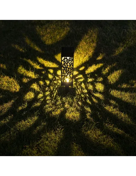 Felinar Stalp LED Gradina Deco cu Incarcare Solara WEB + Baterii AAA