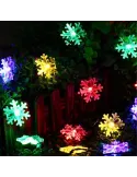 Instalatie solara cu 50 fulgi de gheata, 50 led-uri, multicolor