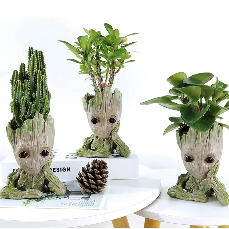 Suport figurina Grooty ganditor, ghivechi plante ,suport ideal