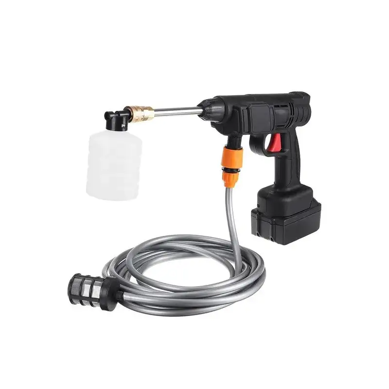 Pistol de spalat cu presiune, 8L/min, cu acumulator de 48Vf, trusa plastic