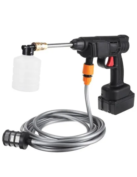 Aparat pistol de spalat presiune mobil 8L/min cu acumulator de 48Vf, trusa plastic