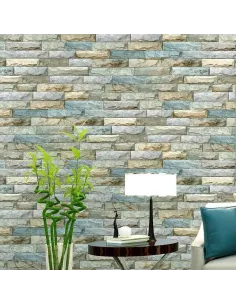 Set 5 Bucati tapet autoadeziv 3 D- 70X70 cm , turquoise-verde 2