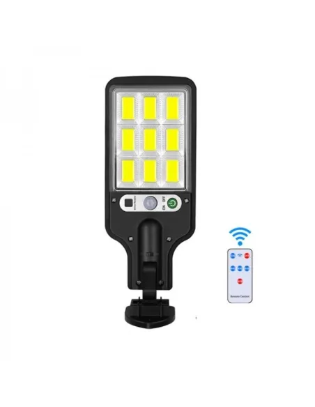 Set 5 x Lampi Solare de Perete cu 72 LED-uri COB, 50W, 3 Moduri de Functionare, Telecomanda, Senzor de Miscare si Lumina