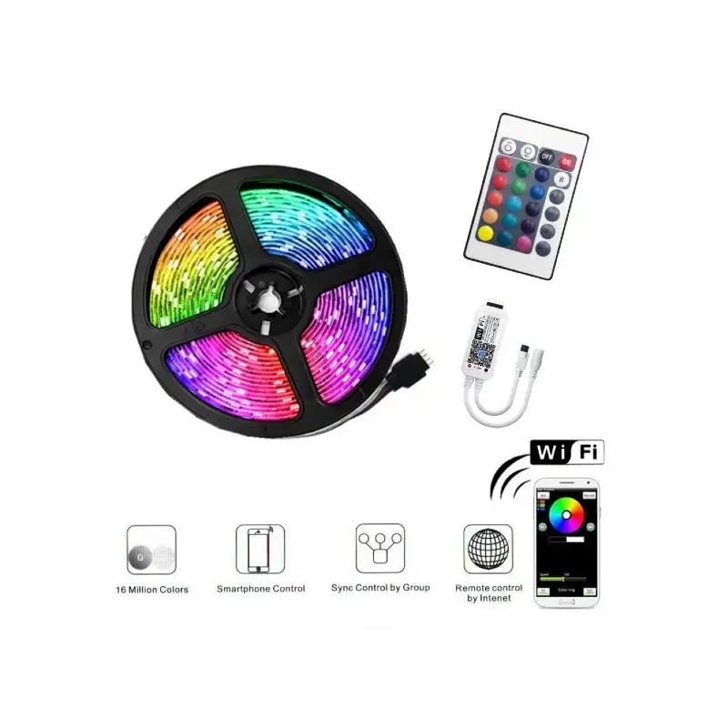 Banda LED RGB 5M Wifi Smart, lumina ambientala