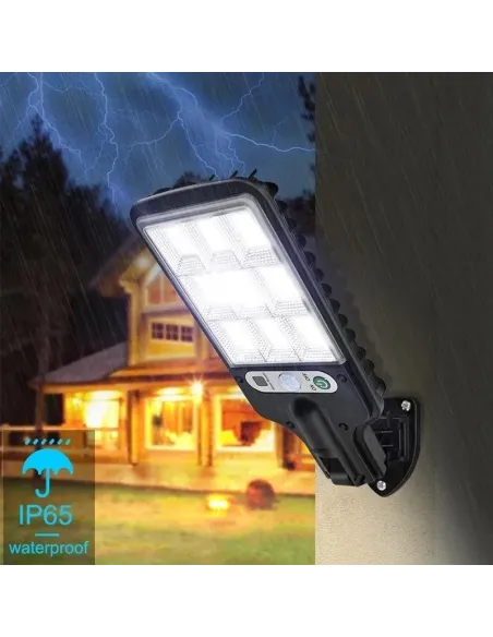 Set 5 x Lampi Solare de Perete cu 72 LED-uri, 50W,  3 Moduri de Functionare, Telecomanda, Senzor de Miscare si Lumina