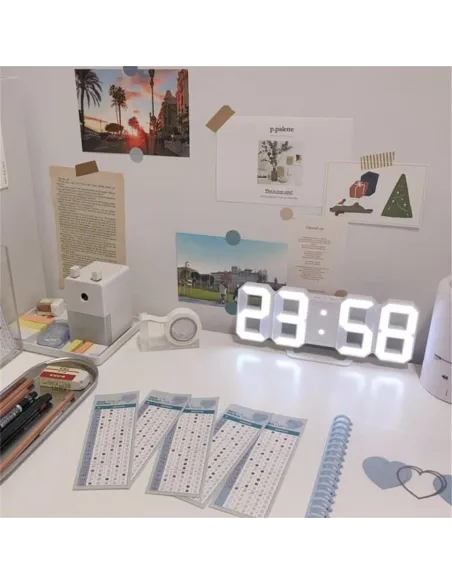 Ceas digital cu ecran LED si cifre mari, LTC04 3D