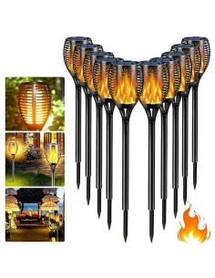 Set 8 x Lampa solara tip torta cu efect flacara  M3