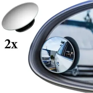 Set 2 oglinzi auto unghi mort rotunde pentru oglinzile laterale cu adeziv