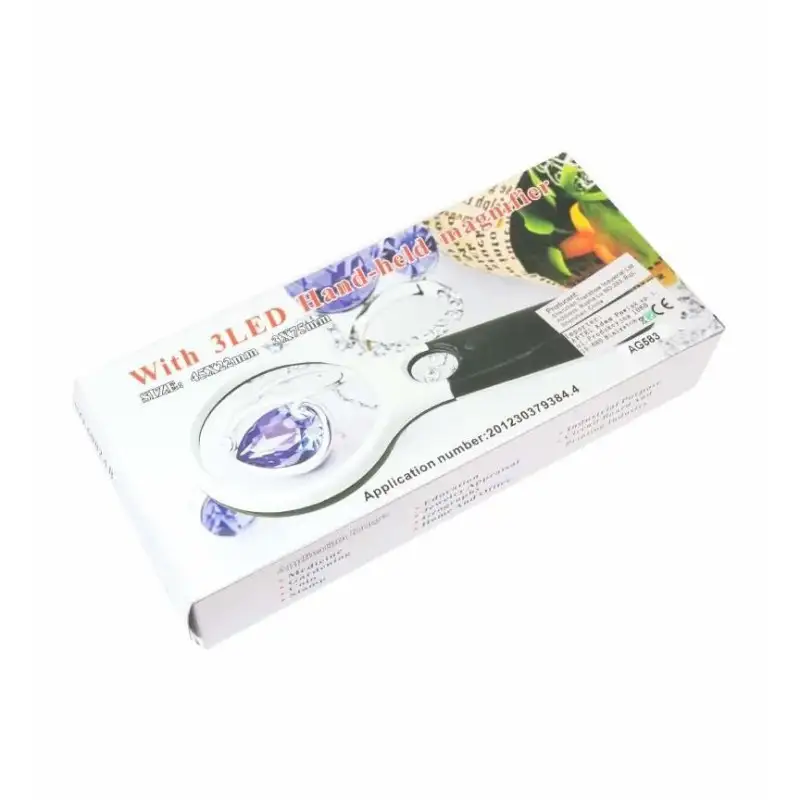 Lupa profesionala cu iluminare LED pe baterii si maner ergonomic