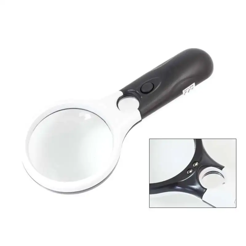 Lupa profesionala cu iluminare LED pe baterii si maner ergonomic