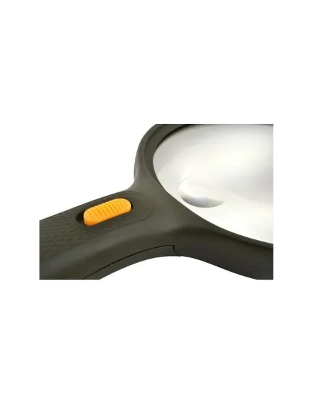 Lupa de mana pentru citit, marire de 1.8x, 3 leduri, lentila suplimenatre cu marire de 5x, neagra