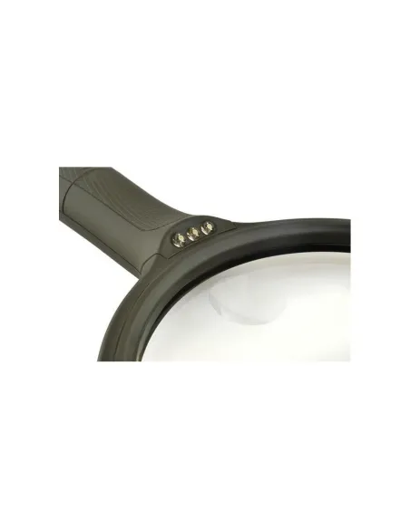 Lupa de mana pentru citit, marire de 1.8x, 3 leduri, lentila suplimenatre cu marire de 5x, neagra