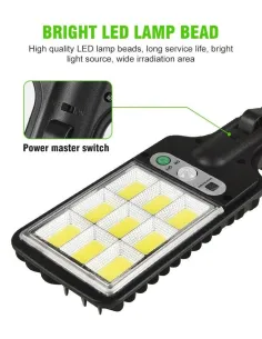 Lampa Solara 50W, 71LED-uri COB, Telecomanda , Senzor de Miscare