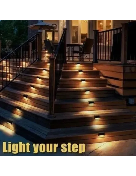 Set 4 x aplice solare LED, ABS/Policarbonat, Rezistent la apa IP65,200 mAh, 7.8x4.5x4.2 cm, Negru/Alb