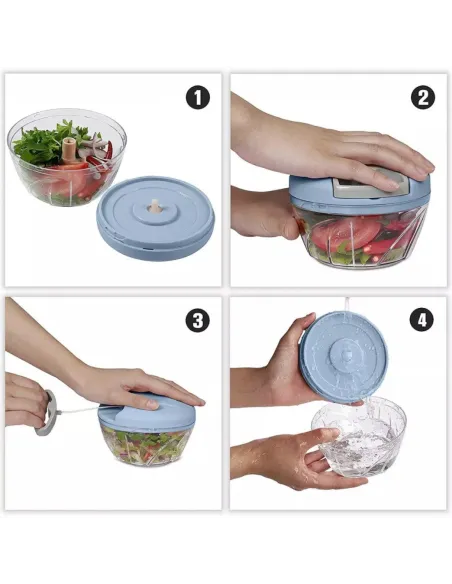 Tocator manual pentru legume cu 3 lame