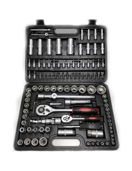 Trusa profesionala de chei tubulare crom vanadiu, 108 piese