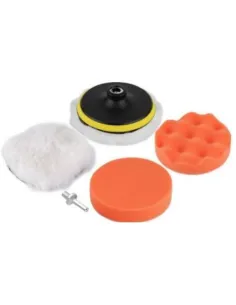 Set Polish auto cu 2 bureti, calota bumbac si adaptor bormasina