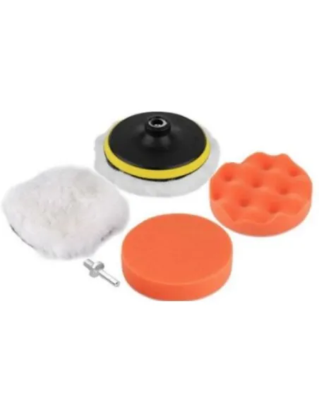 Set Polish auto cu 2 bureti, calota bumbac si adaptor bormasina