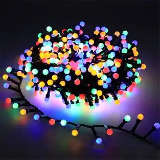 Instalatie de Craciun, bilute cluster 480 Led, multicolor, lungime 10m ,interconectabile, 8 jocuri lumini