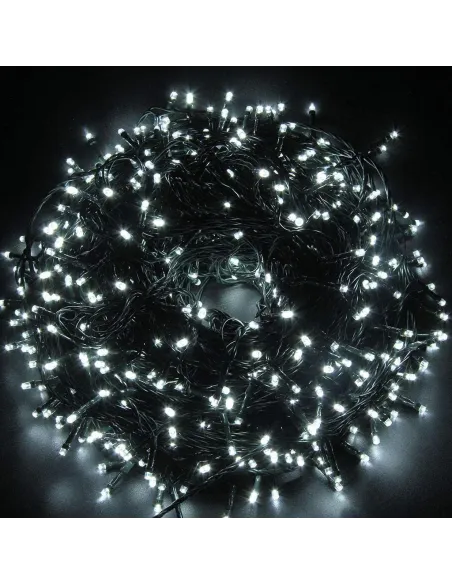 Instalatie solara decorativa, 300 LED-uri, alb rece, 33 m, telecomanda, panou solar mare2024