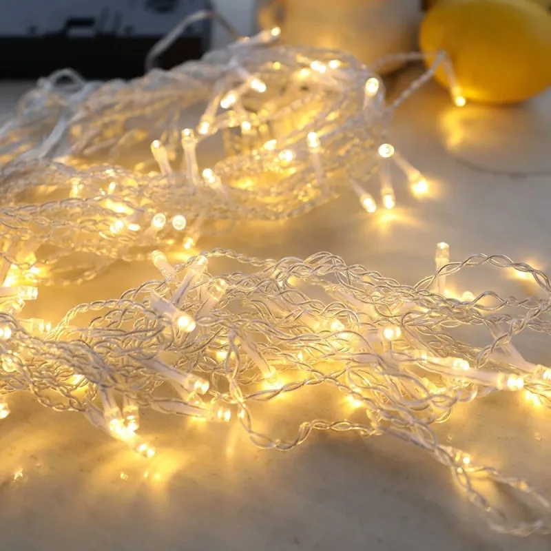 Instalatie solara franjuri, turturi ingali, lungime12m , 300 led-uri , alb rece