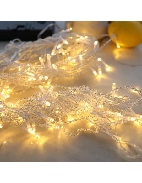 Instalatie solara franjuri, turturi ingali, lungime12m , 300 led-uri , alb rece