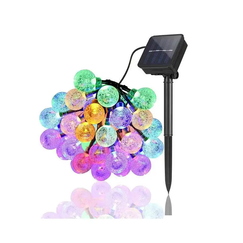 Instalatie solara bila cristal mare, 50 led-uri, Multicolor, 6.5 m, DC2133C