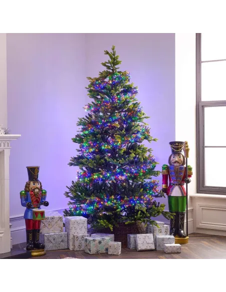 Instalatie de Craciun cluster, 960 Led-uri multicolor, lungime 20M ,interconectabila, 8 jocuri lumini