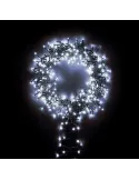 Instalatie de Craciun, Cluster, 960 led-uri alb rece, lungime 20m , interconectabile, 8 jocuri lumini