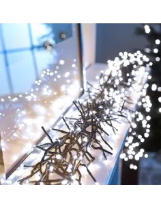 Instalatie de Craciun, Cluster, 960 led-uri alb rece,  lungime 20m , interconectabile, 8 jocuri lumini 2