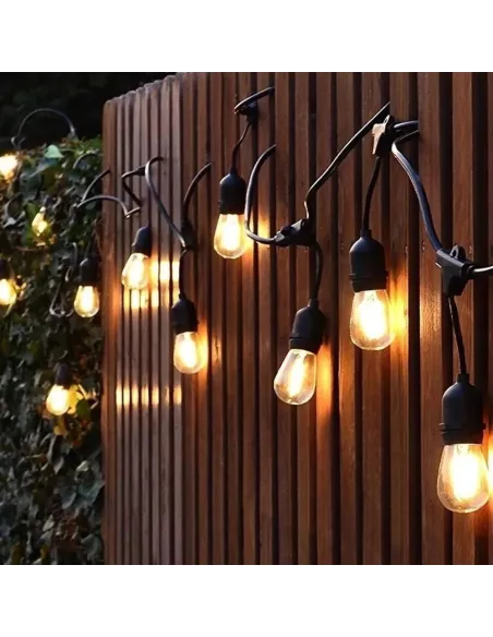 Ghirlanda Luminoasa, 10 Metri cu 10 Becuri, interconectabila, 2 filamente pe bec, 220V