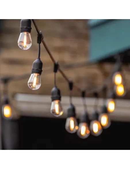 Ghirlanda Luminoasa, 10 Metri cu 10 Becuri, interconectabila, 2 filamente pe bec, 220V