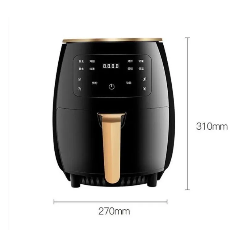 Friteuza fara ulei cu aer cald, Air Fryer 2400 w functie de coacere, prajire 6L + set hartie pentru Air Fryer CADOU