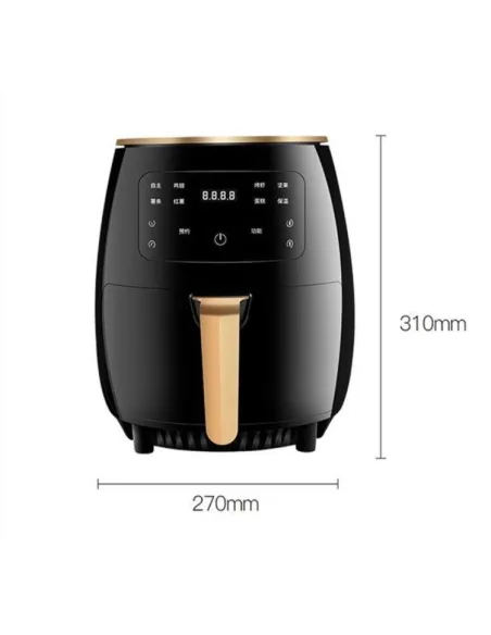 Friteuza fara ulei cu aer cald, Air Fryer 2400 w functie de coacere, prajire 6L + set hartie pentru Air Fryer CADOU